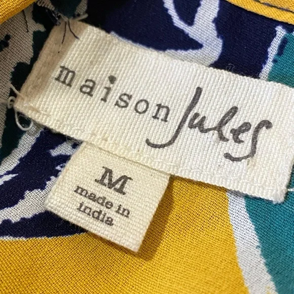Maison Jules Lemon Print Fit & Flare Dress Cottagecore Retro Style Fruit Citrus - Picture 11 of 12